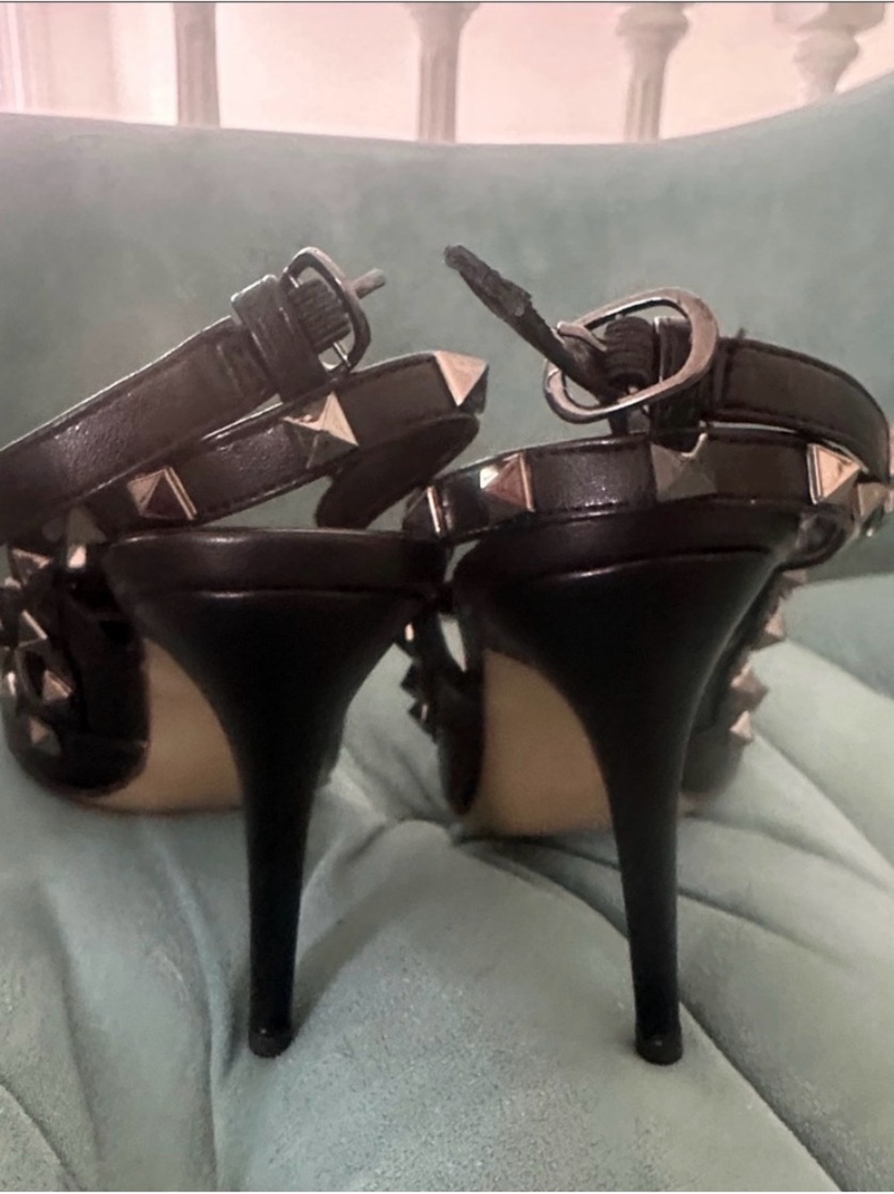 Valentino Garavani 100mm Calfskin Nappa Rockstud Caged High Heels EU 38 / US 8 - Picture 3 of 8